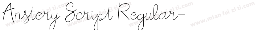 Anstery Script Regular字体转换